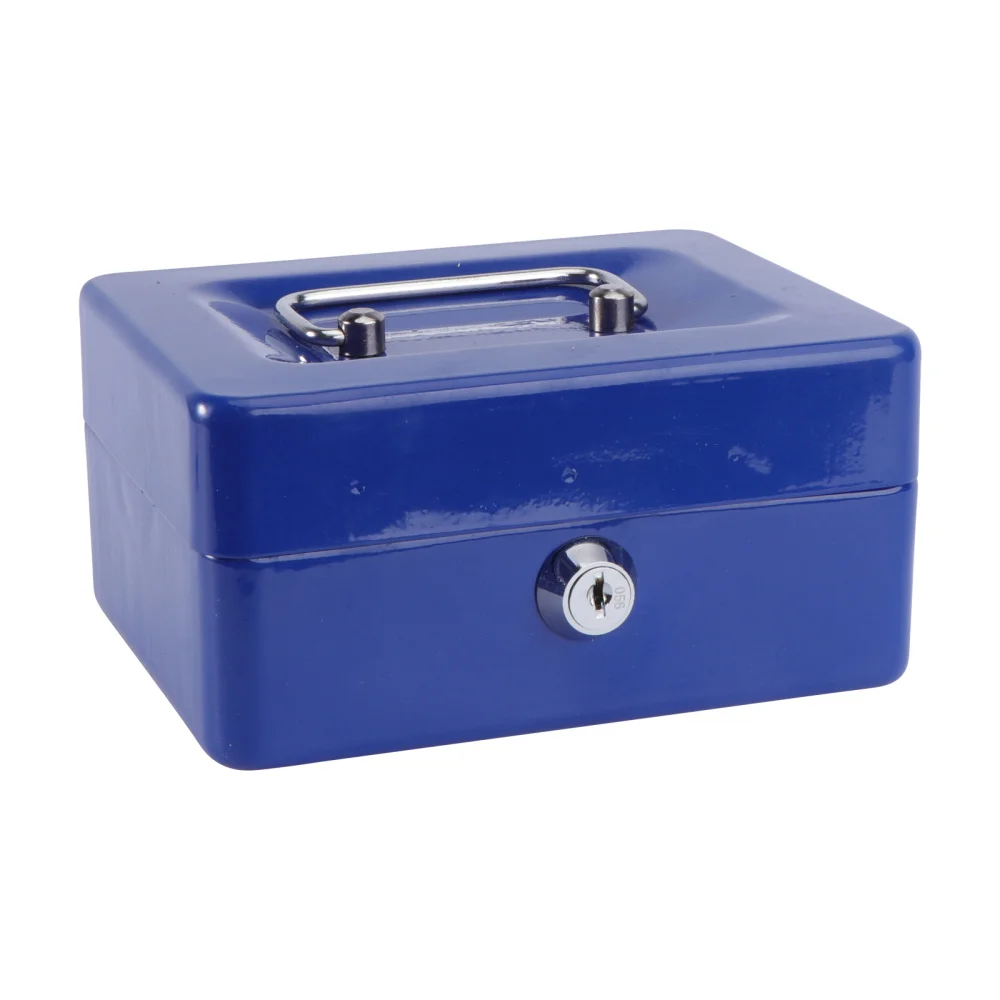 Anti theft Portable Cash Box Durable Money Holder Household Cashier Storage Case With 2pcs Keys