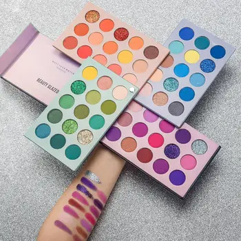 

60 Colors 4 In 1 Newest Beauty Glazed Long Lasting Shadow Glitter Tray Shimmer Eye Mate Palette Good Board Pigment Shimmer T4U3