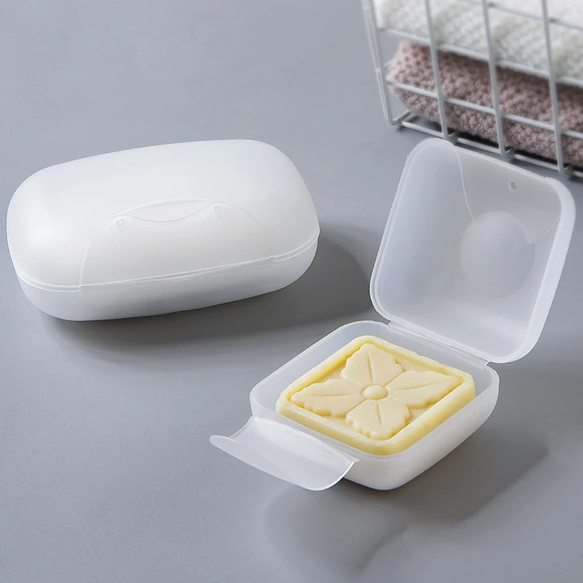 Outdoor Travel Soap Storage Box Home Hotel Bathroom Translucent Waterproof PP Plastic Dishes With Lid | Дом и сад