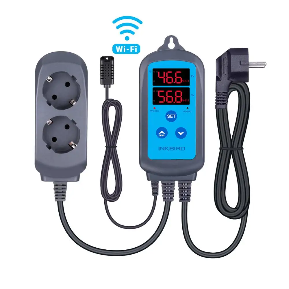 ITC-308 WIFI 이중 기능 자동 온도 컨트롤러 및 IHC-200 WIFI 습도 컨트롤러, 가정 양조 수족관용