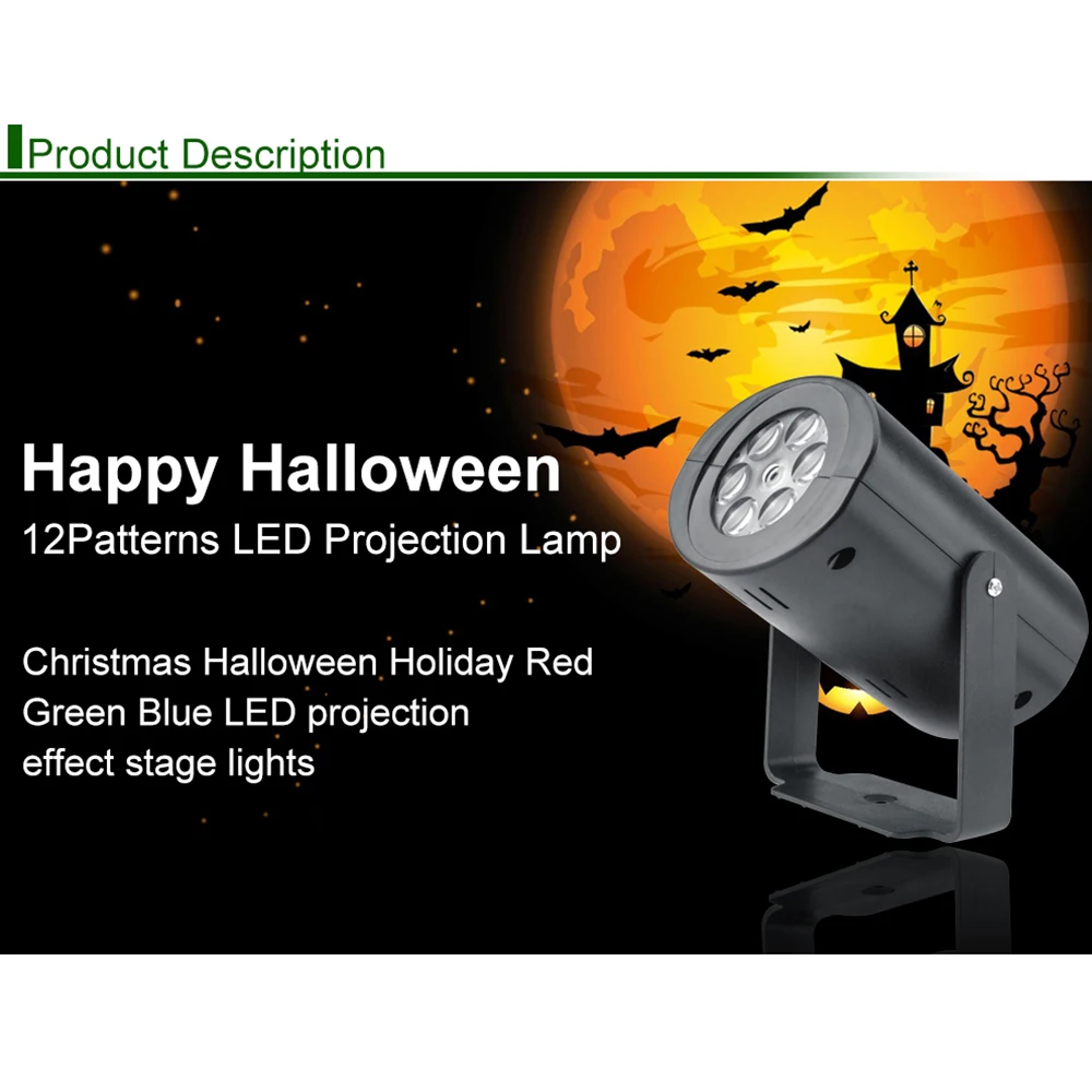 Водонепроницаемый движущийся лазерный проектор лампы 12 моделей светодиодный светильник для сцены на Рождество год вечерние светильник пейзаж садовая лампа
