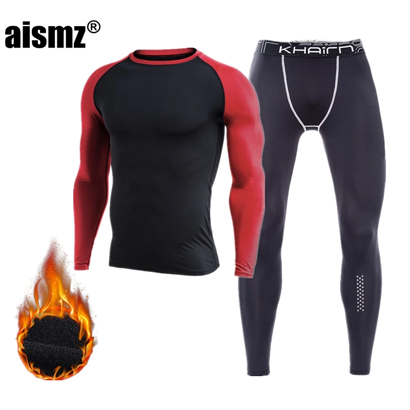 P17101 P5842 Aismz термобелье мужские быстросохнущие Мужские Термо Camisa Termica кальсоны ТЕРМОколготки зимние компрессионное белье наборы - Цвет: P17101 P5842