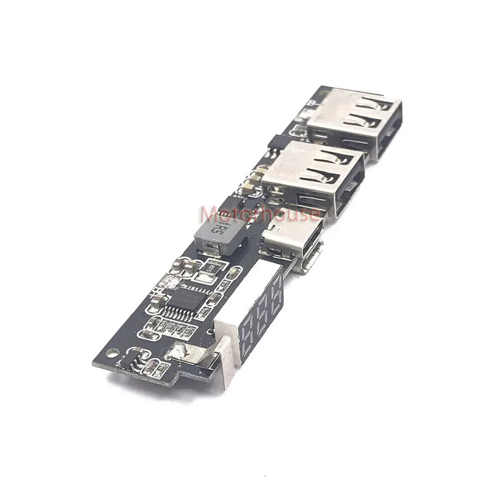 Двойной USB светодиодный дисплей Type-c литий-ионная батарея 18650 зарядный Модуль