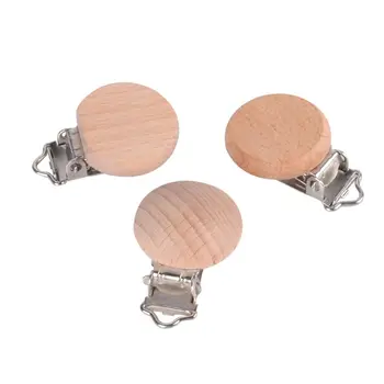 

Baby Wooden Clips Pacifier Dummy Clip Holder Baby Feeding Accessories Soother Clasp