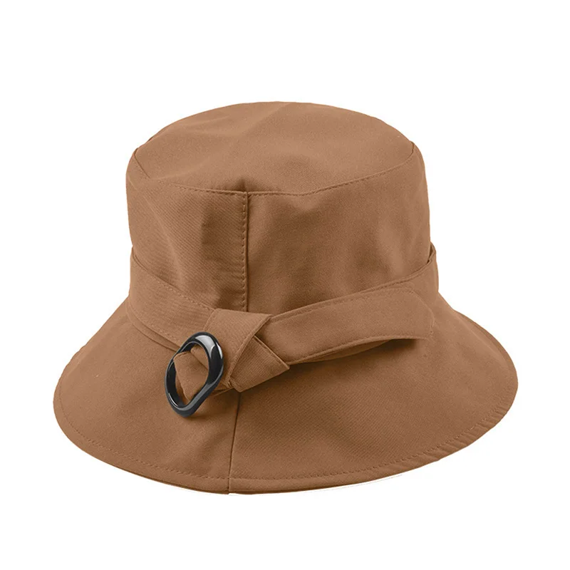 GAOKE Fashion Women Cotton Bucket Hat Double Side Fishing Boonie Bush Cap Visor Sun With High Quality Hot Sale - Цвет: camel
