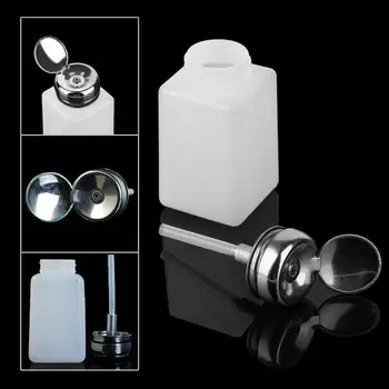 

200ML Nail Polish Remover Alcohol Press Pumping Dispenser Plastic Bottle Art Polish 200ML Bottle Alcohol Press Nail Art