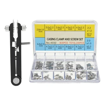 

1Set 6825 Watch Bracelet Remover Spring Bar Plier Watch & 240Pcs Watch Casing Clamp Adapter Movement Repair Adapter