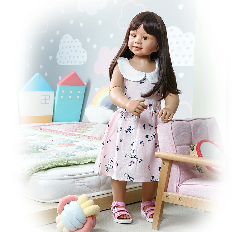 87 см 34 дюймов Кукла Reborn полное тело силикон inteiro Baby Life Boneca младенец получивший