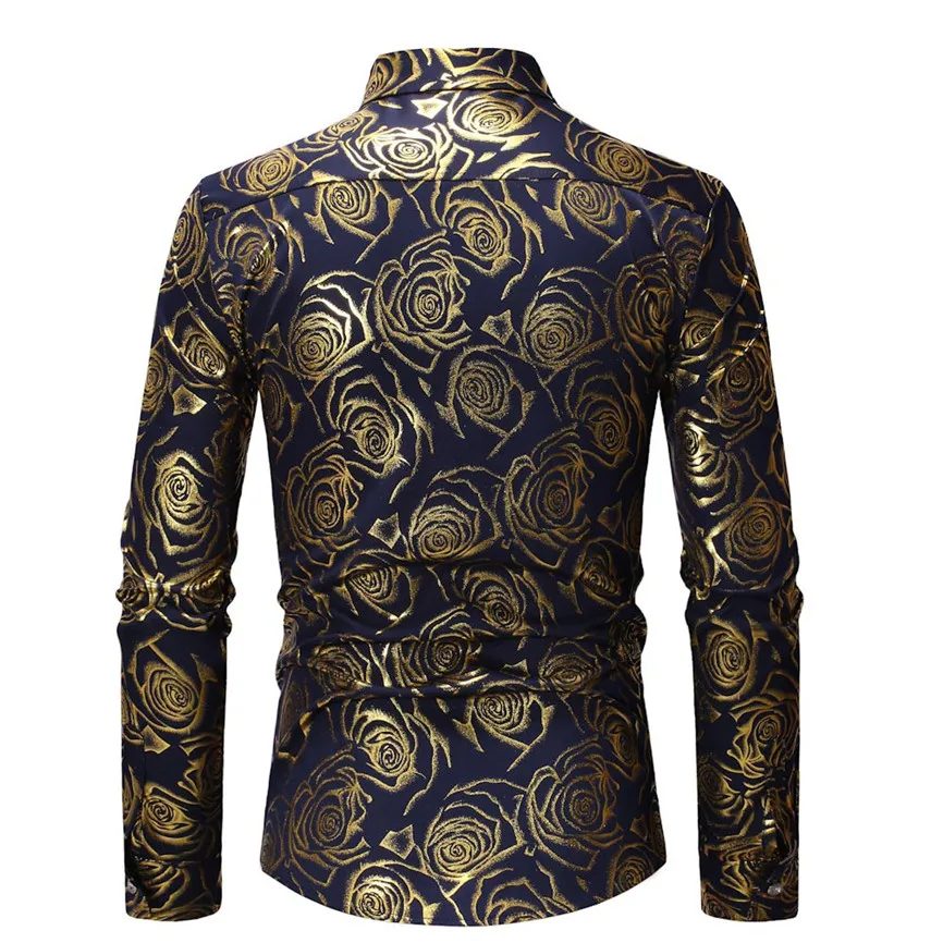 Chemise Homme Manche Longue De Lux, мужская рубашка с длинным рукавом, Осень-зима, с рисунком, большой размер, повседневный Топ, блузка, рубашки, Camisa Hombre
