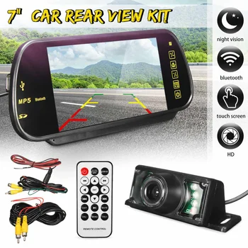 

7 Inch LCD Touch Screen bluetooth Car MP5 Player FM Radio Transmitter Reversing Backup Camera Car Rear View Parking Monitor