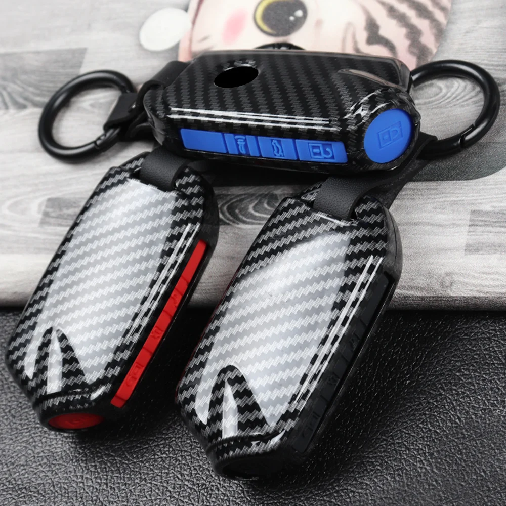 

ABS Carbon Fiber Car Remote Fob Key Case Cover Shell For Kia Stinger GT CK K9 K900 2018 2019 2020 2021 2022 2023 Accessories