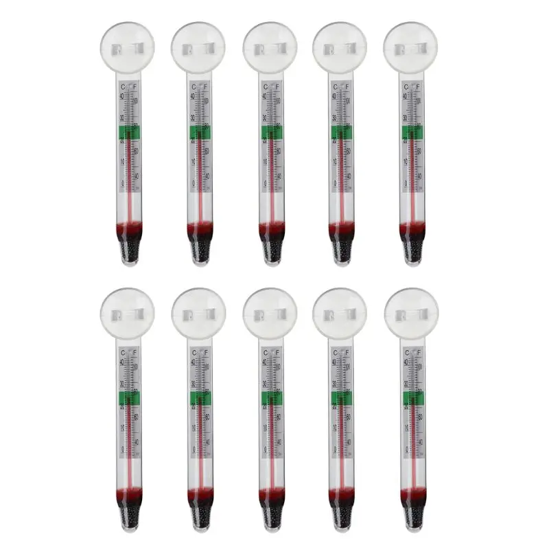 Misuratore di temperatura dell'acqua del serbatoio di pesce digitale del termometro a doppia scala galleggiante dell'acquario 10 Pcs