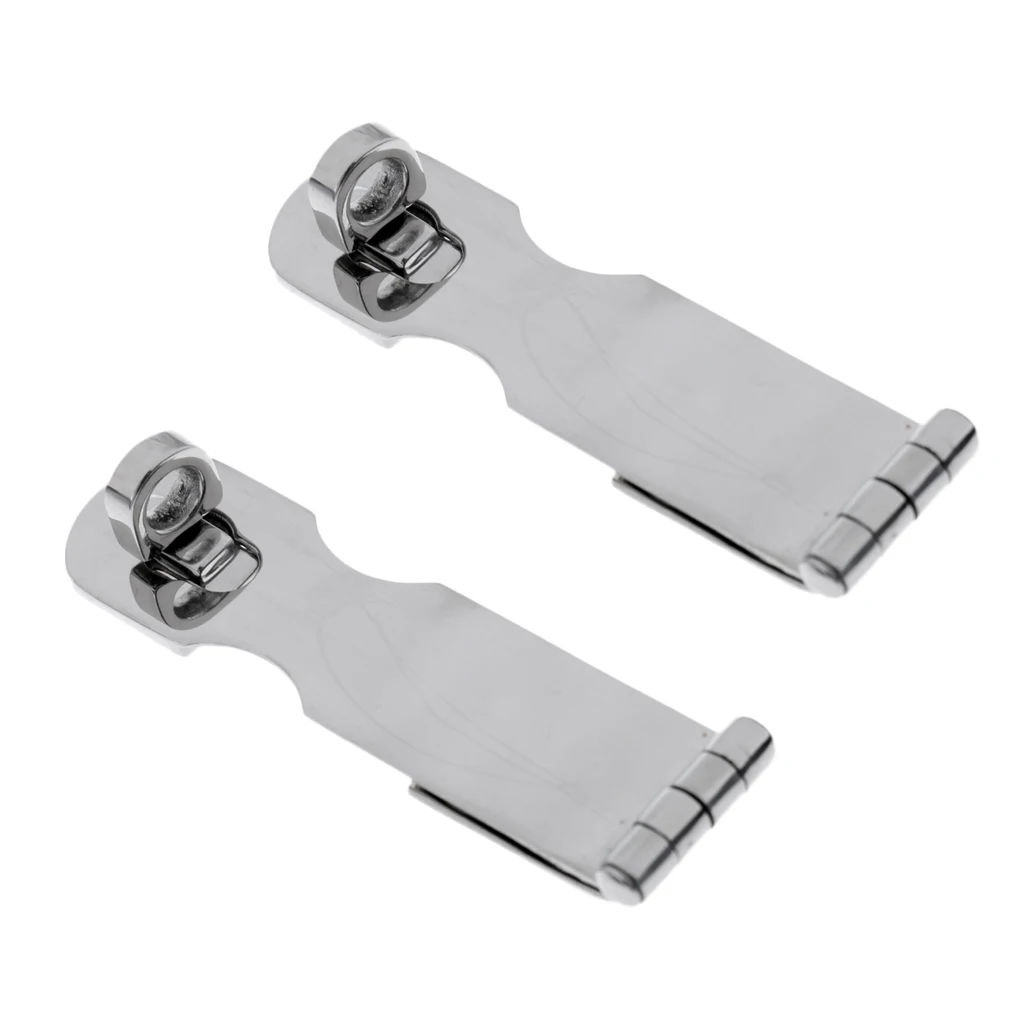 2 Pieces Premium Stainless Steel Latch Hasp Swivel Door Lock Marine