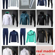 Футбольный костюм realed Madridesesed, зимний тренировочный костюм ramos KROOS ISCO ASENSIO MODRIC, толстовки, футболки на молнии