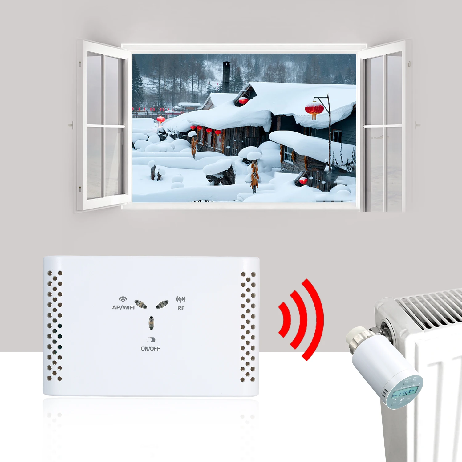 

WIFI Smart Thermostat Temperature Controller Receiver Without Thermostat for Electric floor Heating Water 2.412-2.484GHz