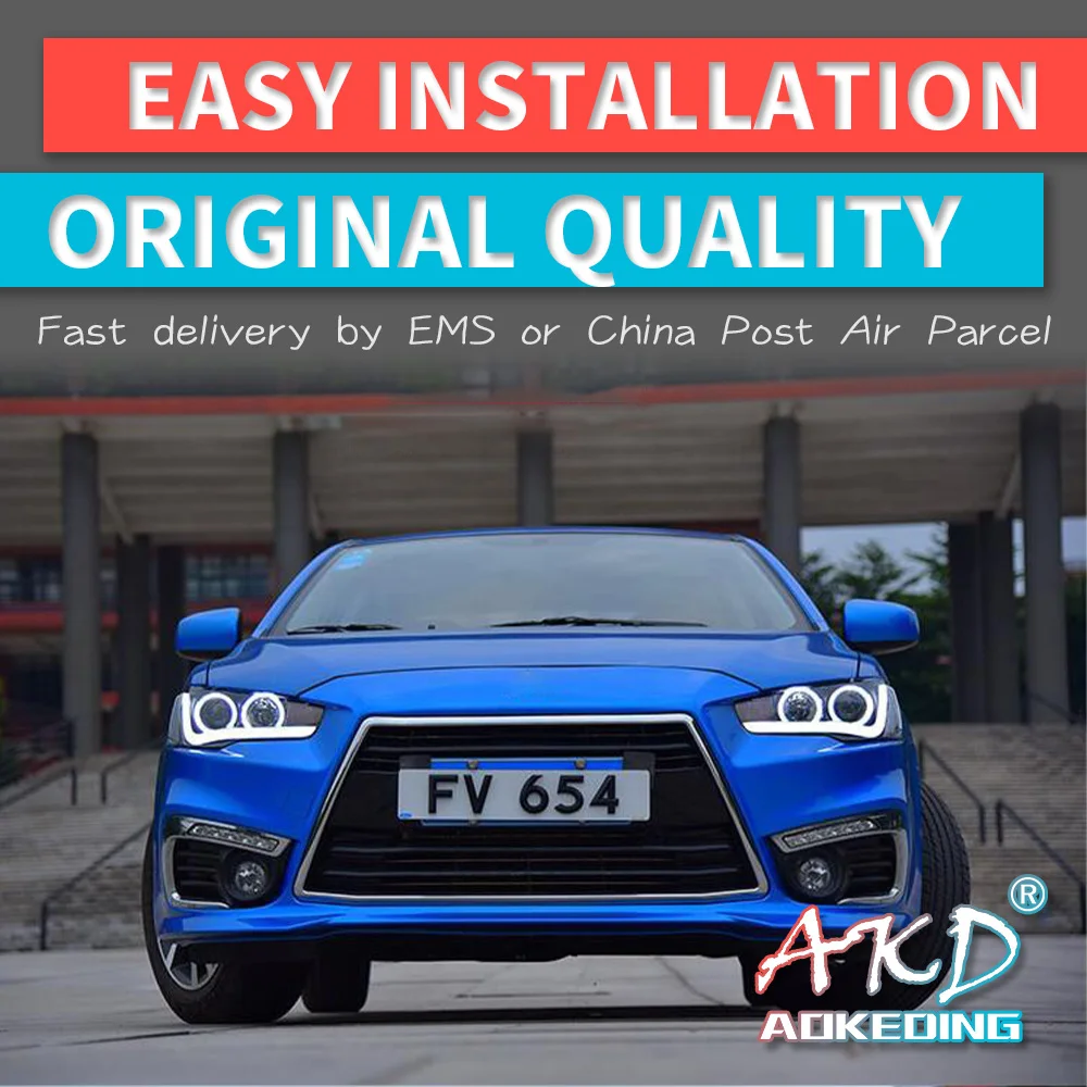 Фары AKD для стайлинга автомобилей Mitsubishi Lancer EX 2008-2016 светодиодные фары DRL фара
