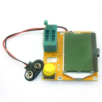 

LCR-T4 ESR Transistor Connector Meter Latest Tester Diode Triode Capacitance Mos Mega328 Transistor Tester + CASE (not Battery )