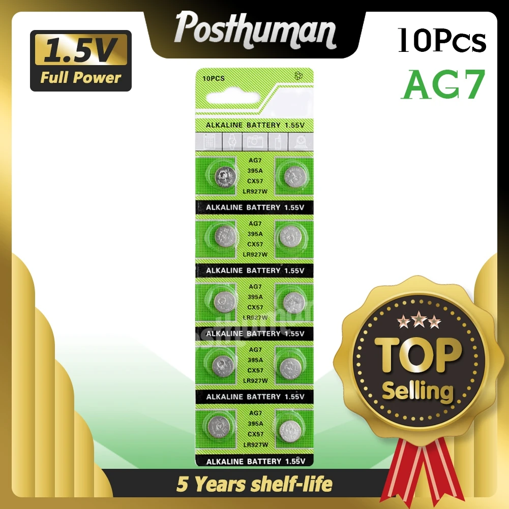 Кнопочная монетная ячейка postuman 10 шт. 1 5 В 395 SR927SW SR927W LR927 LR927W SP395 SR927 610 AG7 аккумулятор