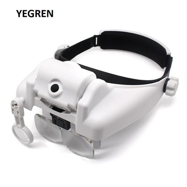 Helmet Magnifier Loupe Led Light - Headband Led Magnifier Glass Reading  Repair - Aliexpress