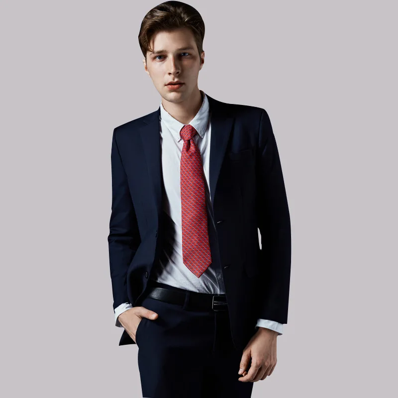 

New Style Casual Business Men'S Wear Slim Fit Casual Business Small Suit Set Men's Marriage Best Man Host Ceremony
