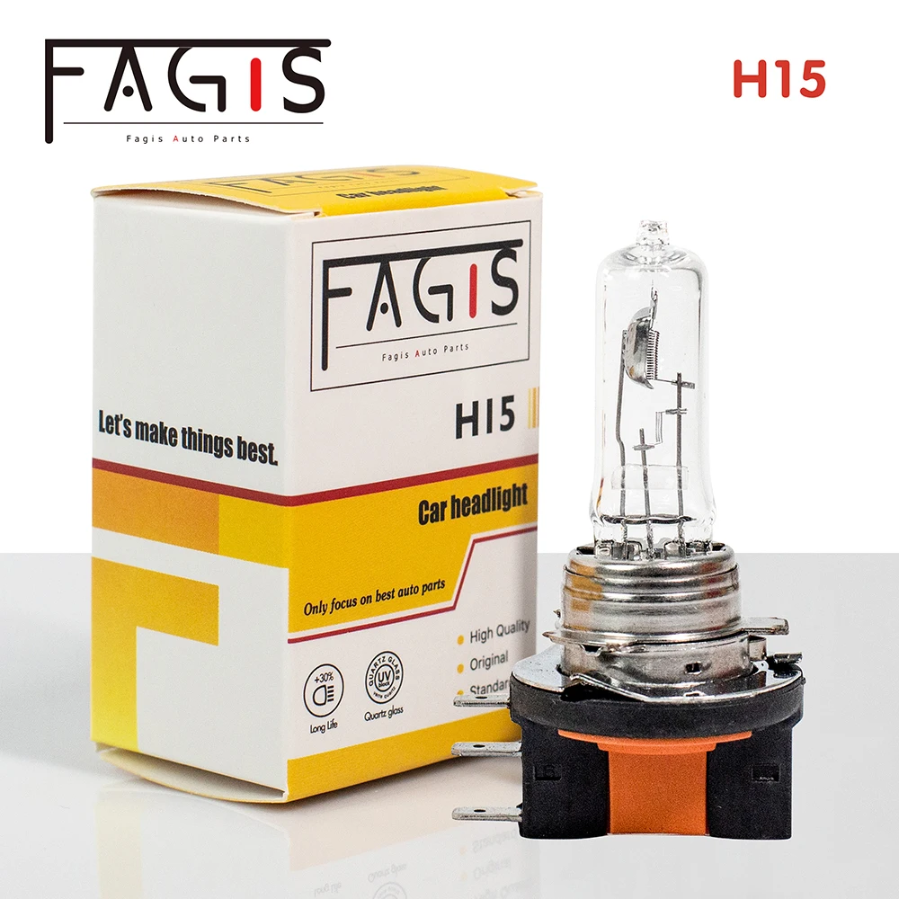 Fagis 1 шт. от американского бренда H15 12В 15В/55W Белый Автомобильное освещение