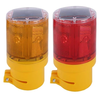 

Solar Powered Emergency LED Strobe Warning Light Wireless Garden Lamp Road Flashing Traffic Lights Flicker Beacon Lamps New Hot
