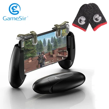 

GameSir F2 + GameSir Talons, Mobile Gaming Controller with Shooting Trigger + 1 Pair of Finger Gloves Thumbs Sleeve for PUBG