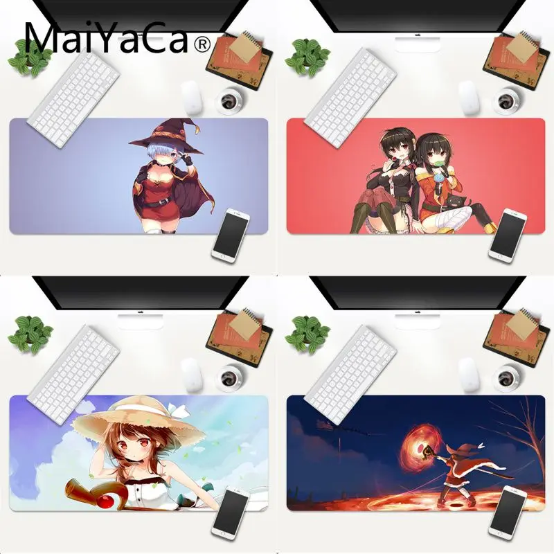 

MaiYaCa Non Slip PC konosuba Office Mice Gamer Soft Mouse Pad Gaming Mouse Pad Large Deak Mat 700x300mm for overwatch/cs go