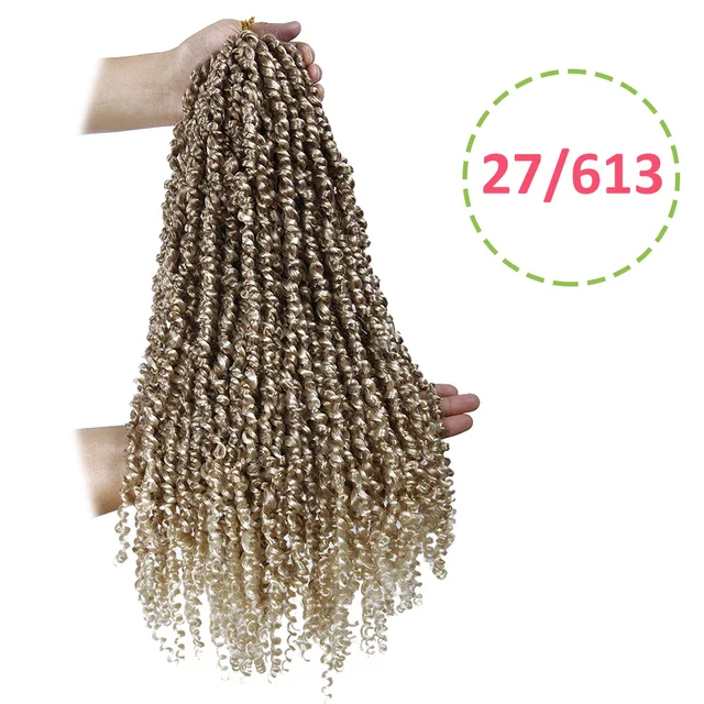 Synthetic Crochet Braids Hair For Passion Twist Pre-Looped Fluffy Ombre 12 18 22 28Inch Pre-Twisted For Black Woman YXCHERISHAIR 27/613