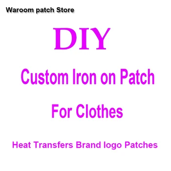

DIY 10pcs/lot Wholesale Small Brand LOGO Patches Iron On Transfers For Clothes Heat Transfer Vinyl Sticker Thermal Transfers