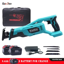 Sierra alternante de litio de 21V, sable grande inalámbrico portátil, cuchillo de caballo