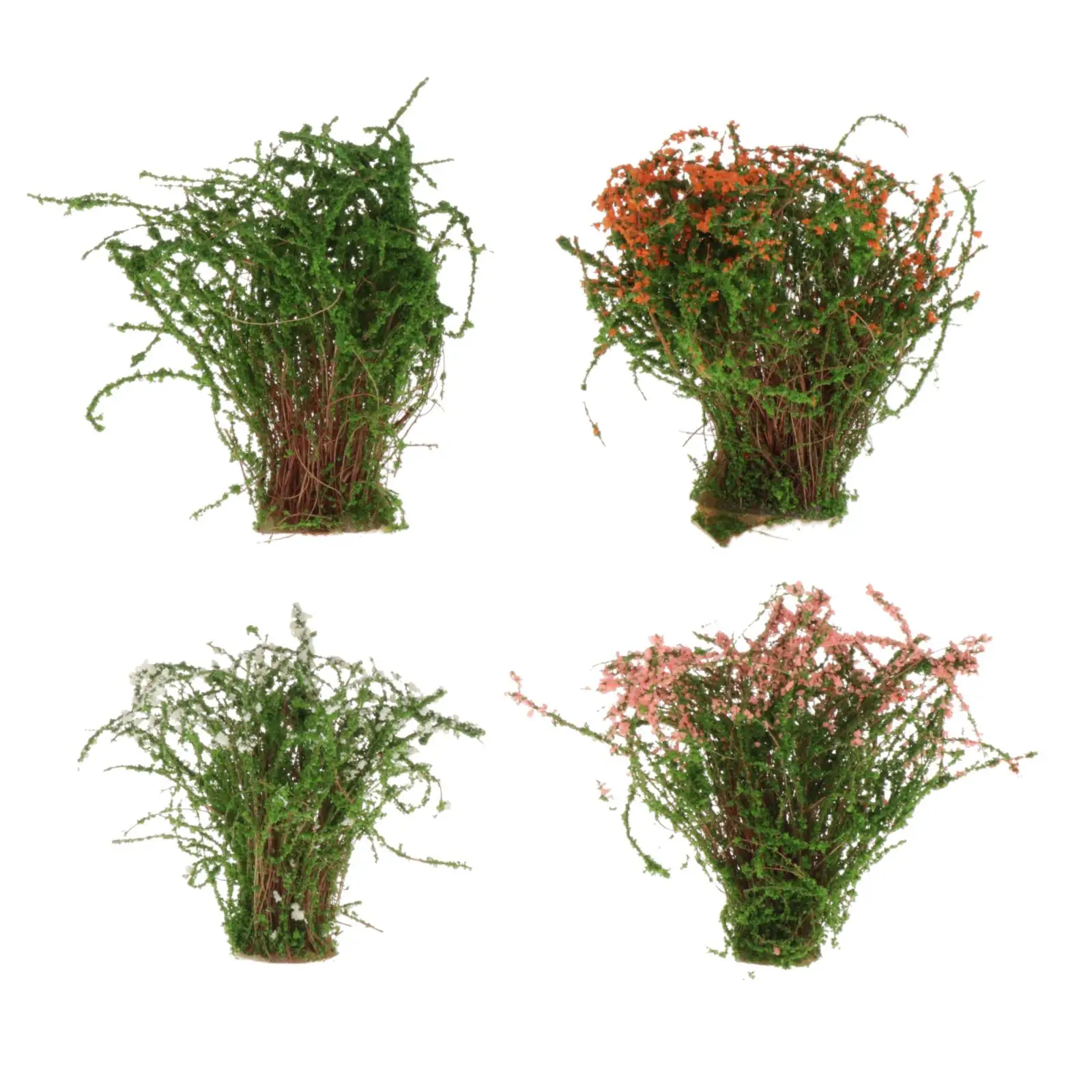4 Static Flower Self-Adhesive Miniature Flower Railroad Landscapes Sand