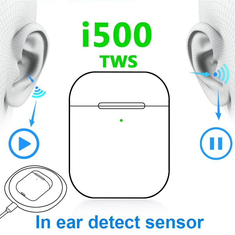 Оригинальные наушники i500 TWS Air2, беспроводная Bluetooth гарнитура, спортивные наушники, стерео наушники, PK i1000 tws i5000 tws i9000 tws