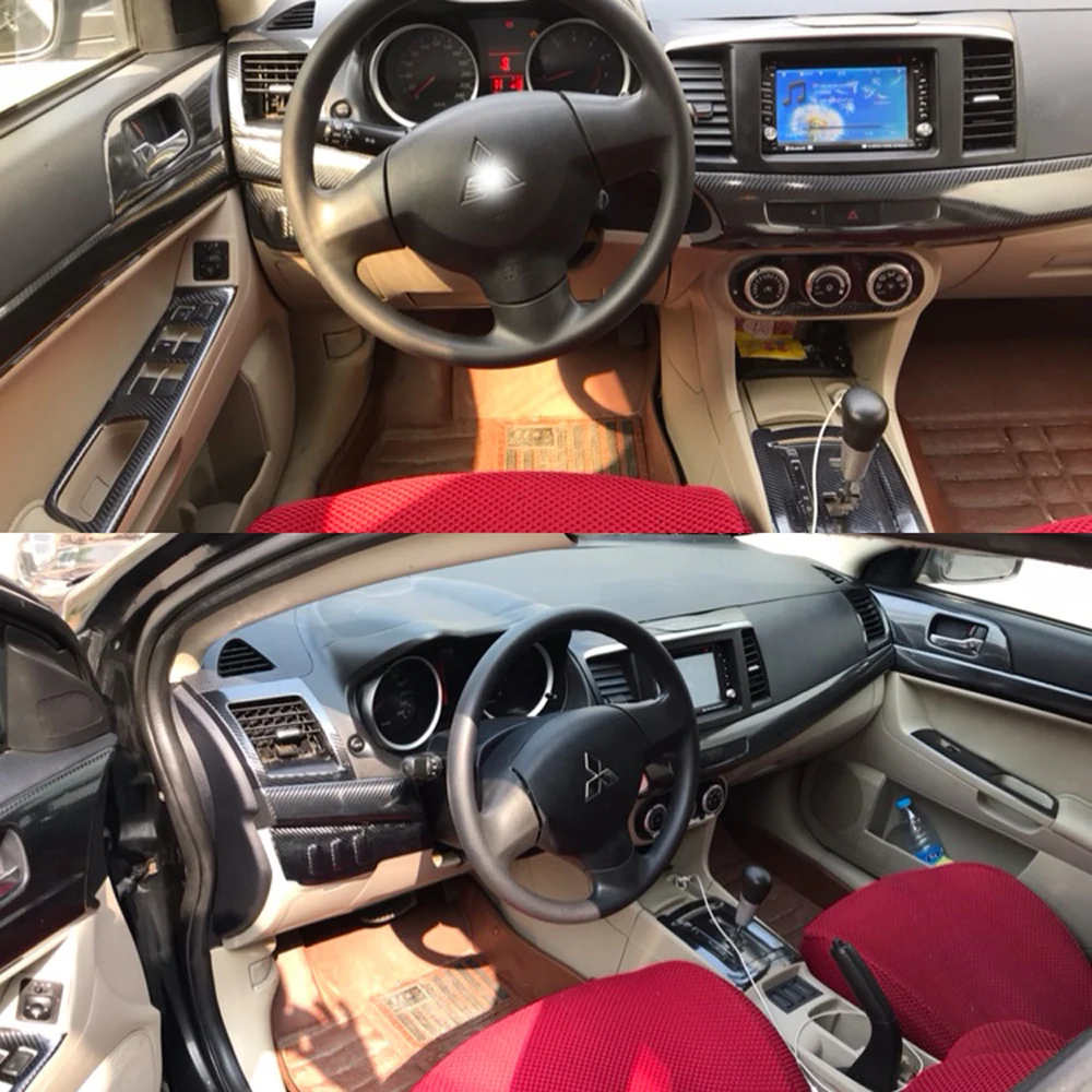 Самоклеящиеся автомобильные наклейки для Mitsubishi Lancer EX2009-, виниловые автомобильные наклейки из углеродного волокна и наклейки, аксессуары для стайлинга автомобилей