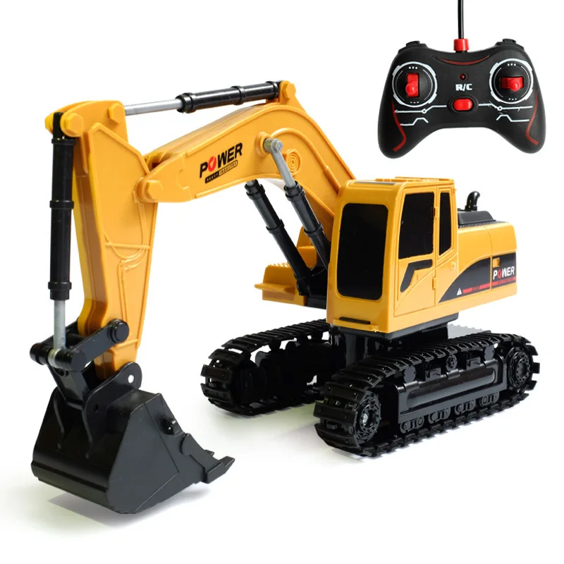 

2.4Ghz 6CH 1:24 Simulation RC Excavator Alloy/Plastic Remote Control Truck Engineering Vehicle Toys for Children Bosy Gift