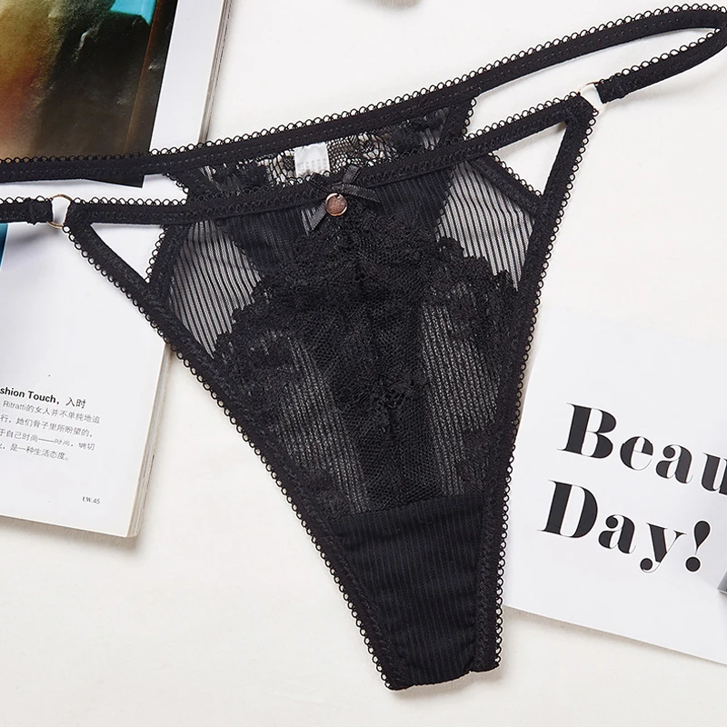 Женское сексуальное Эротическое белье G-string Vrouwen Lace Bloemen Slipje Lage Taille Slips сексуальные прозрачные стильные трусы с Т-образной спинкой