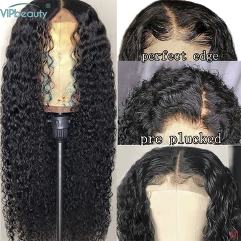 

Curly Wig Deep Part 13x6 13x4 Lace Front Human Hair Wigs Transparent Lace Wig Preplucked Indian Lace Front Wig Natural Hair Remy
