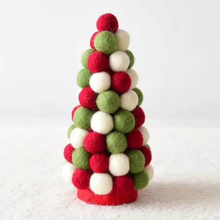 Tree Простой современный нежный DIY Войлок Рождественская елка украшение маленький шар Свадебная вечеринка Год Вечерние высокого качества подарок для ребенка - Цвет: Tree
