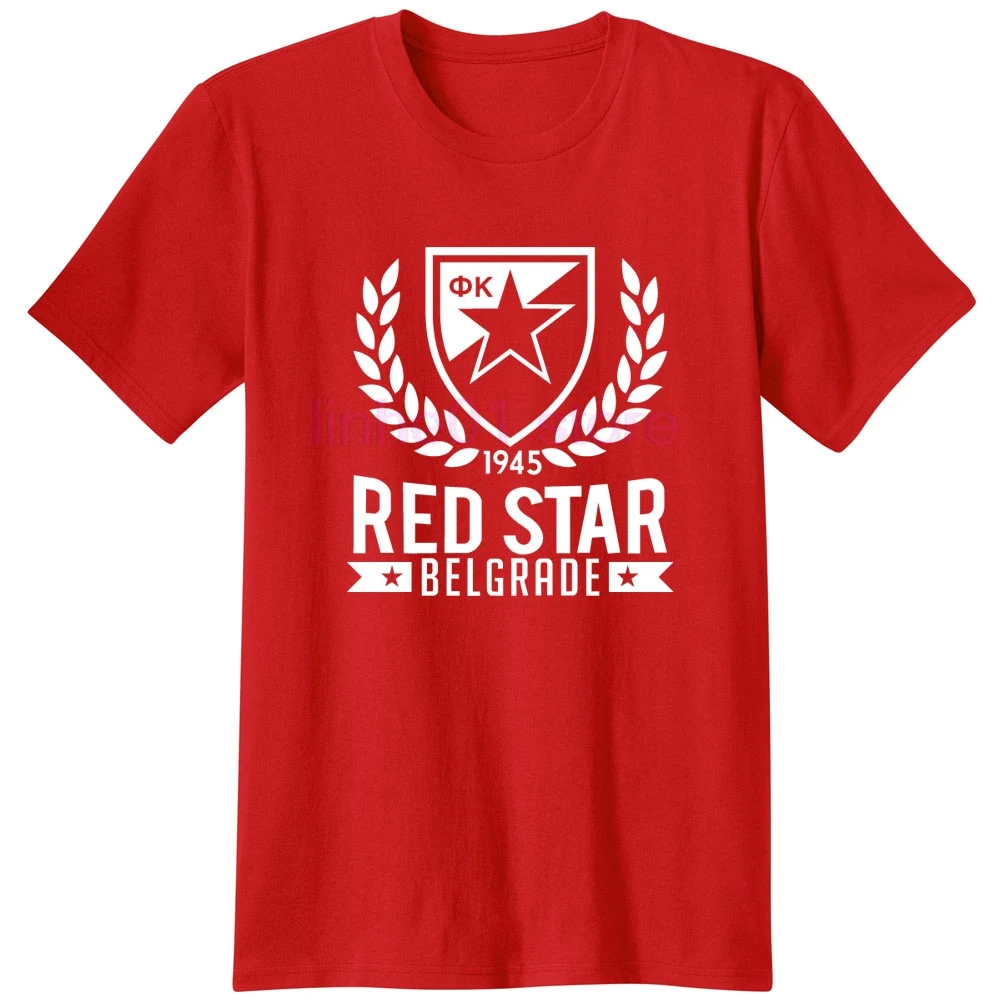 

Red Star Belgrade Serbia T Shirt red home Camiseta Crvena Zvezda club Marko Petkovic dragan stojkovic T-shirt Miodrag Bozovic