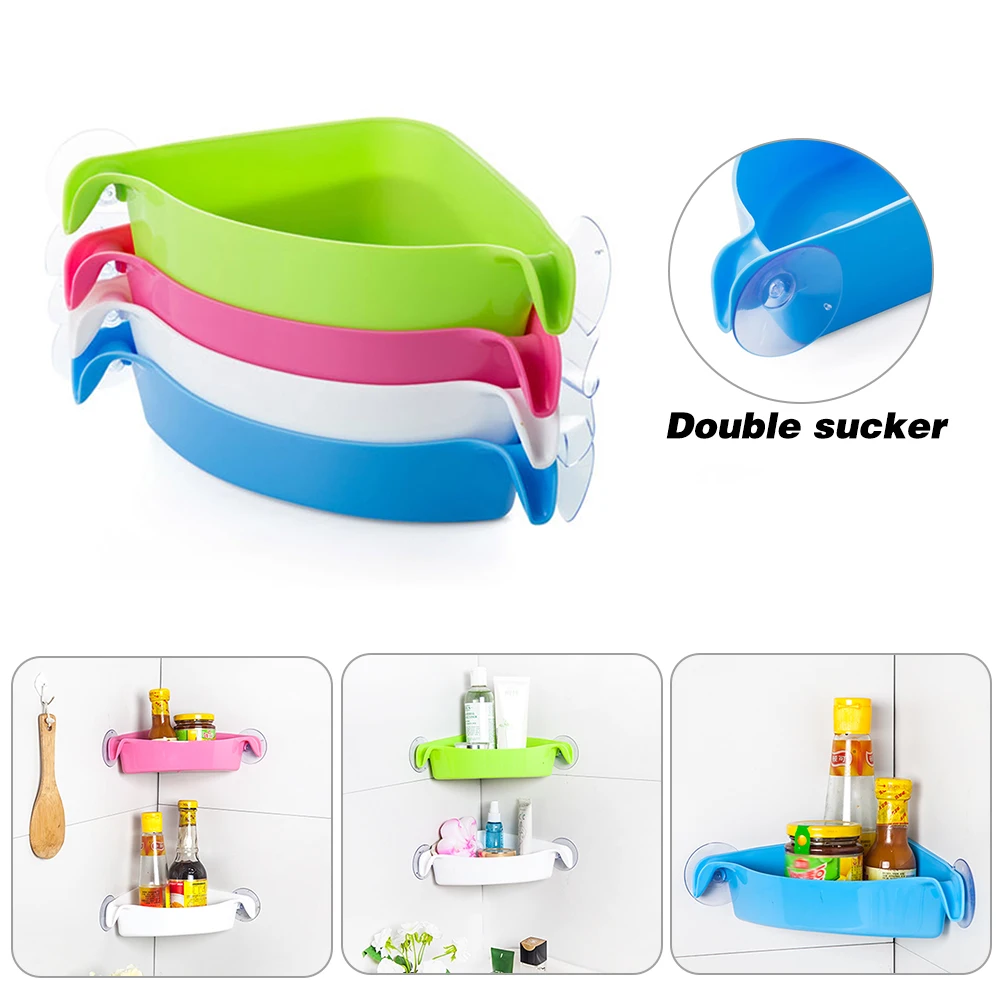 コーナー収納ホルダー棚浴室三角シャワー棚コーナーバス収納ホルダーオーガナイザーラック吸引カップデザイン Storage Holders Racks Aliexpress