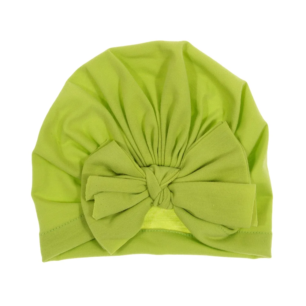 Nishine Baby Cotton Blend Headband Turban Soft Rabbit Bowknot Kids Hats Children Girls Elastic Headwrap Baby Hair Accessories