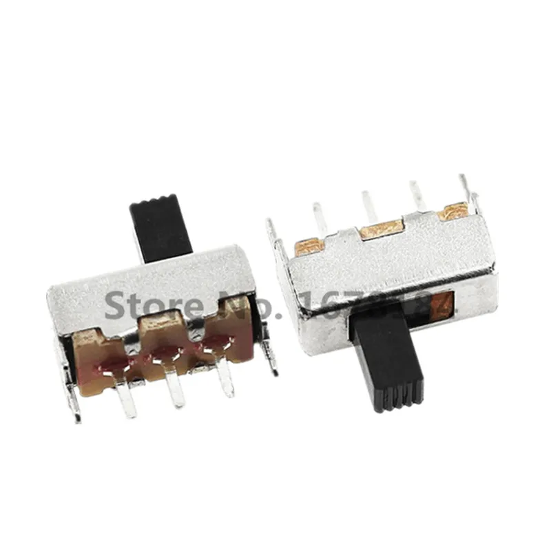 100 шт. SS12F44 1P2T SPDT 3Pin + 2-контактный фиксированный держатель переключатель длиной