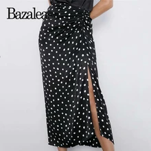 Дропшиппинг Франция Высокая талия женские миди юбки Винтаж Сплит черный леопардовый принт юбка ретро Ruched женские юбки