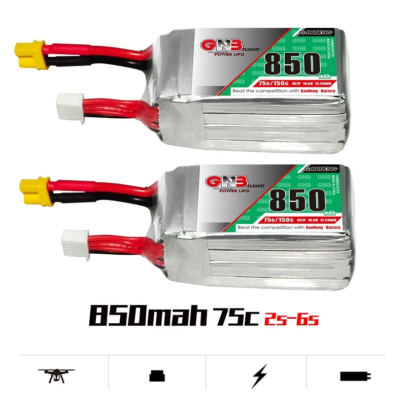 GNB высокое качество Перезаряжаемые 14 8 V 850 мА/ч 4s 75C/150C Lipo Батарея для небольшой