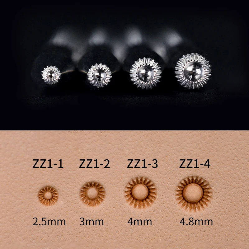 SOZO ZZ1 Leather Stamp Punch Flower Center Seed Tool Printing Carving Stamps 304 Stainless Steel