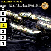 Etook ล็อคแบบพกพาจักรยานเสือภูเขาและถนนสกู๊ตเตอร์ล็อคทนทานผ้าไนลอน Anti Scratch Heavy Duty ยาว Anti Rust โซ่ 4