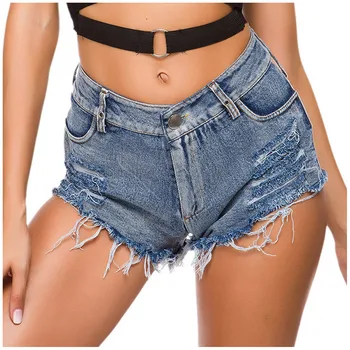 

Women Spring Jeans Shorts Sexy Button Sexy High Waist Slim Hole Denim Shorts Beach Bottom Shorts #37%