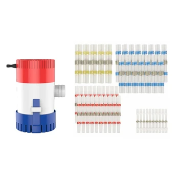 

1 Pcs 1100Gph Water Pump Diving Yacht Bilge Pump & 250PCS Heat Shrink Connectors Waterproof Solder Wire Connectors