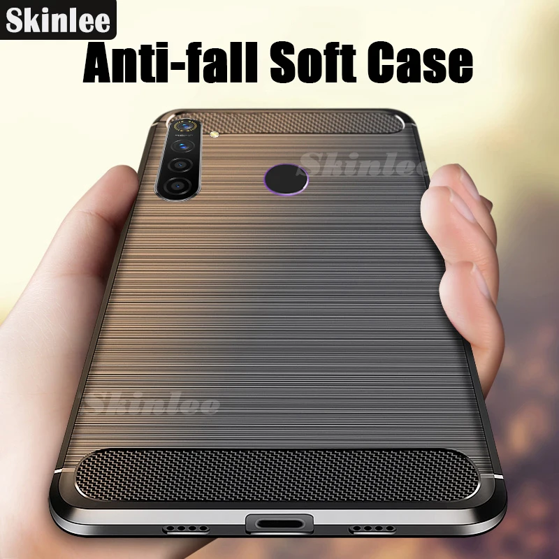 Мягкий чехол Skinlee для Realme 6i ударопрочный из углеродного волокна телефона 6S 5i 5S C3 5 6