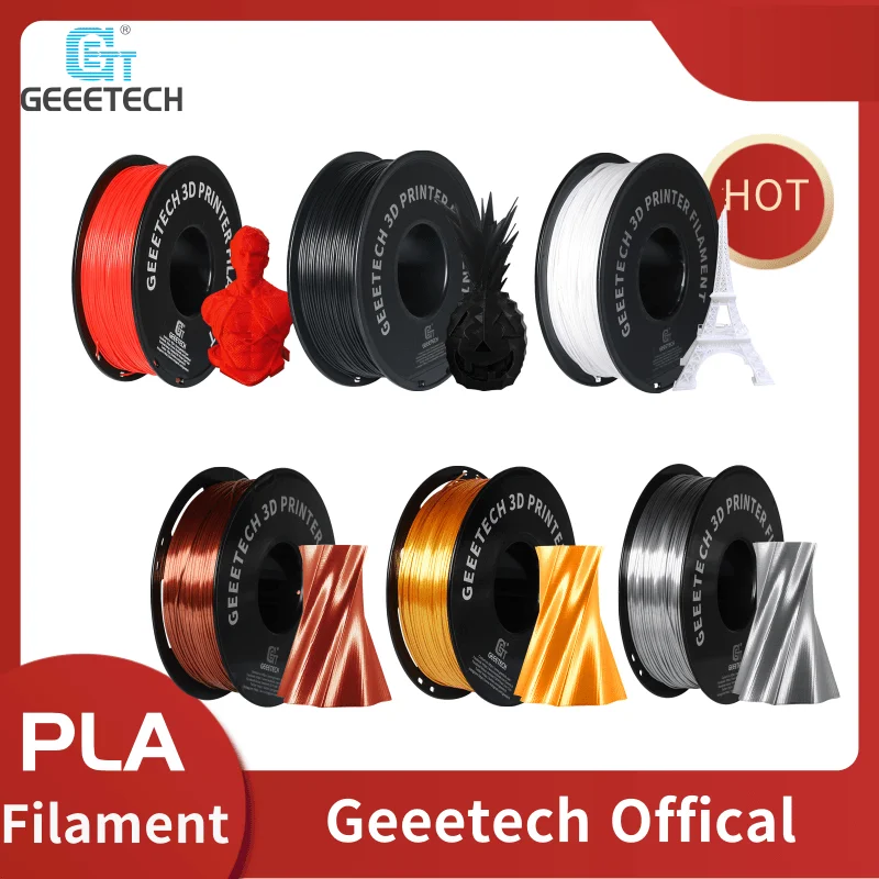 

GEEETECH 1roll/1kg 1.75mm PLA / PETG Filament Vacuum Packaging Overseas Warehouses Various Colors For 3D Printer Fast Ship